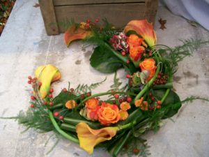 BL0 36 – Halve krans 30 cm – € 52 - Rouwcenter Ivo Ceulemans
